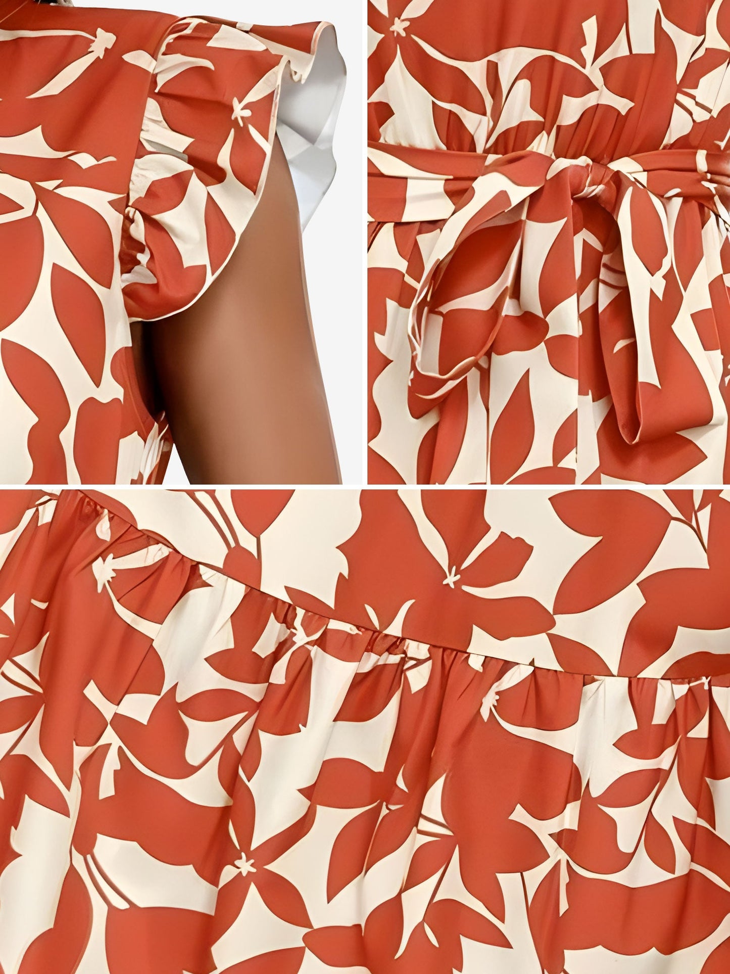 Flattering A-Line Ruffled Cap Sleeves Belted Floral Tiered for Garden Parties & Brunch Dates Maxi Dress