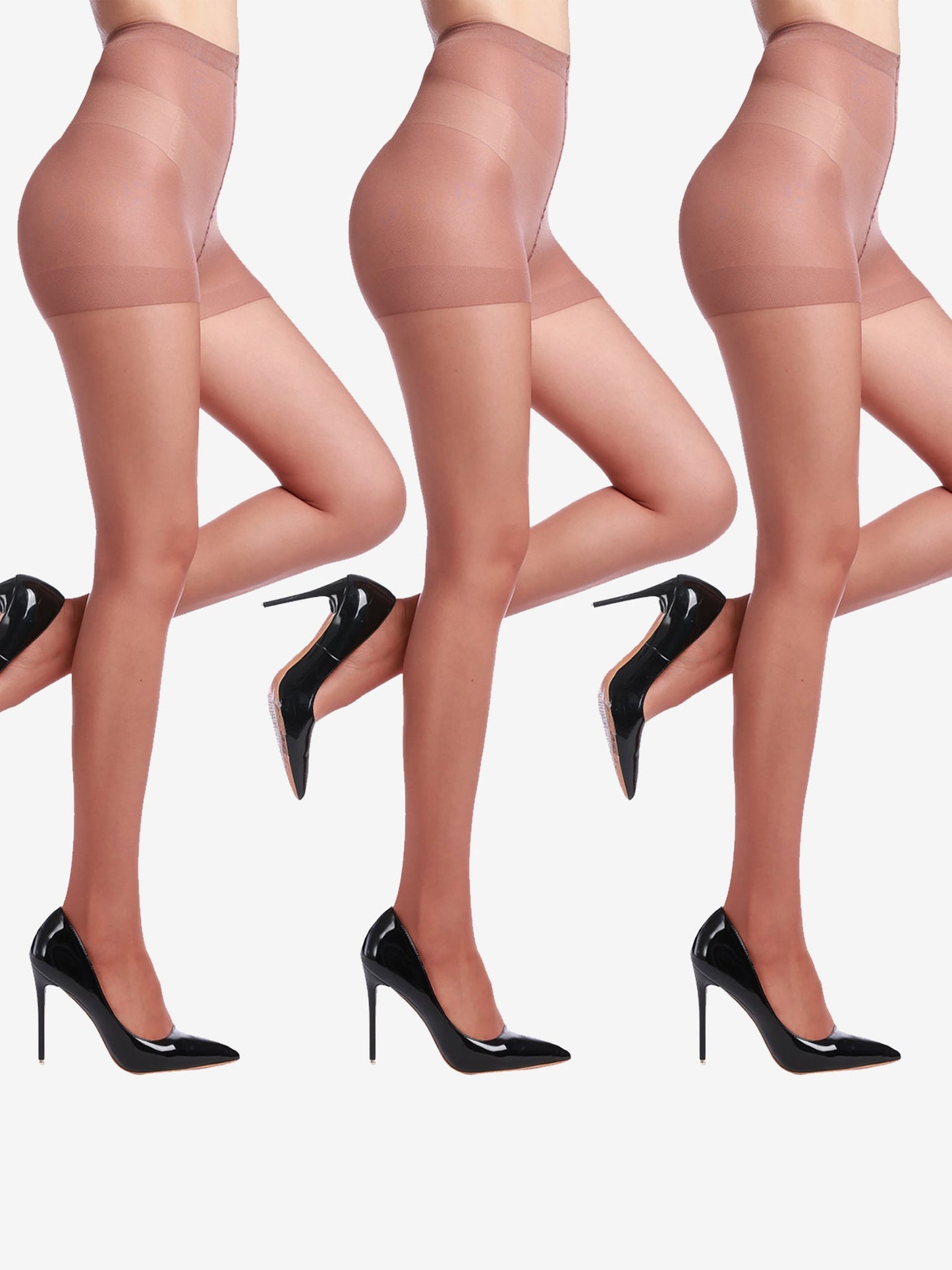 3 Pairs 20D Sheer Ultra Thin Stockings Pantyhose