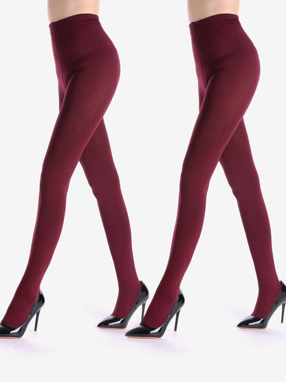 2 Pairs 100D Thickened Cold Proof Warm Bottoming Pantyhose