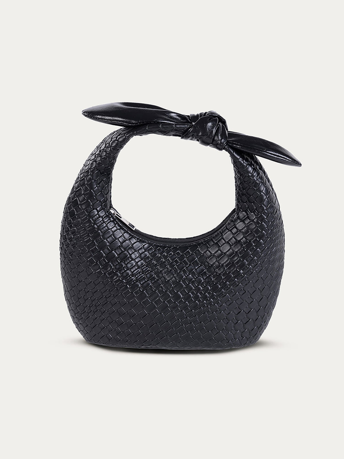 Faux Leather Crocodile Texture Twist Knot Clutch Bag