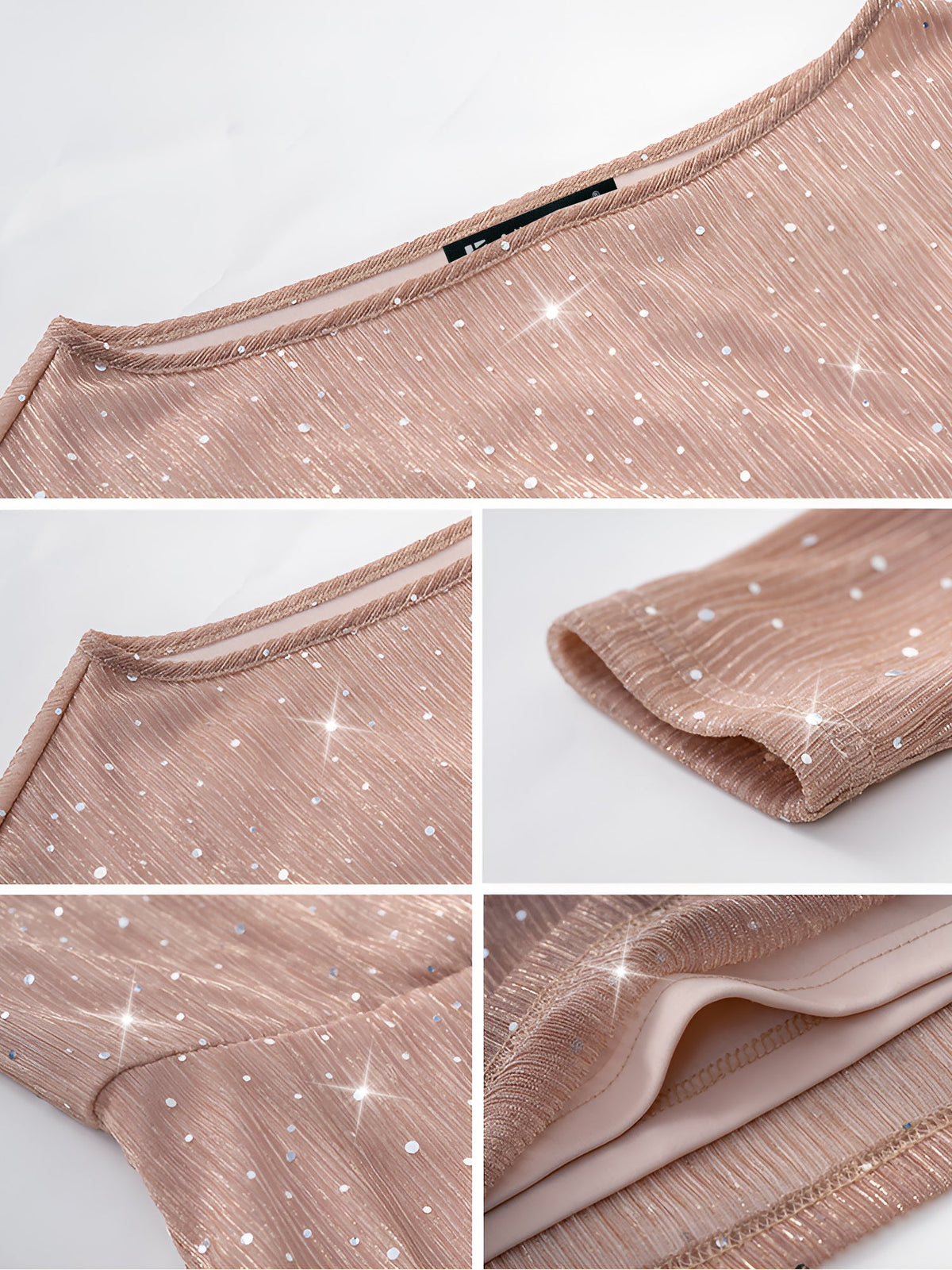One Shoulder Sequin Glitter Long Sleeves Mini Dress