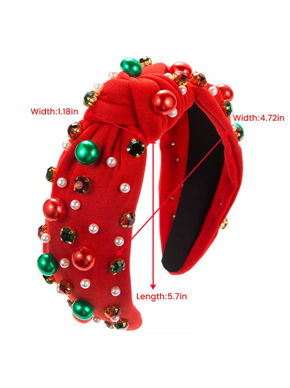 Christmas Faux Pearl Diamond Headband Hair Accessories