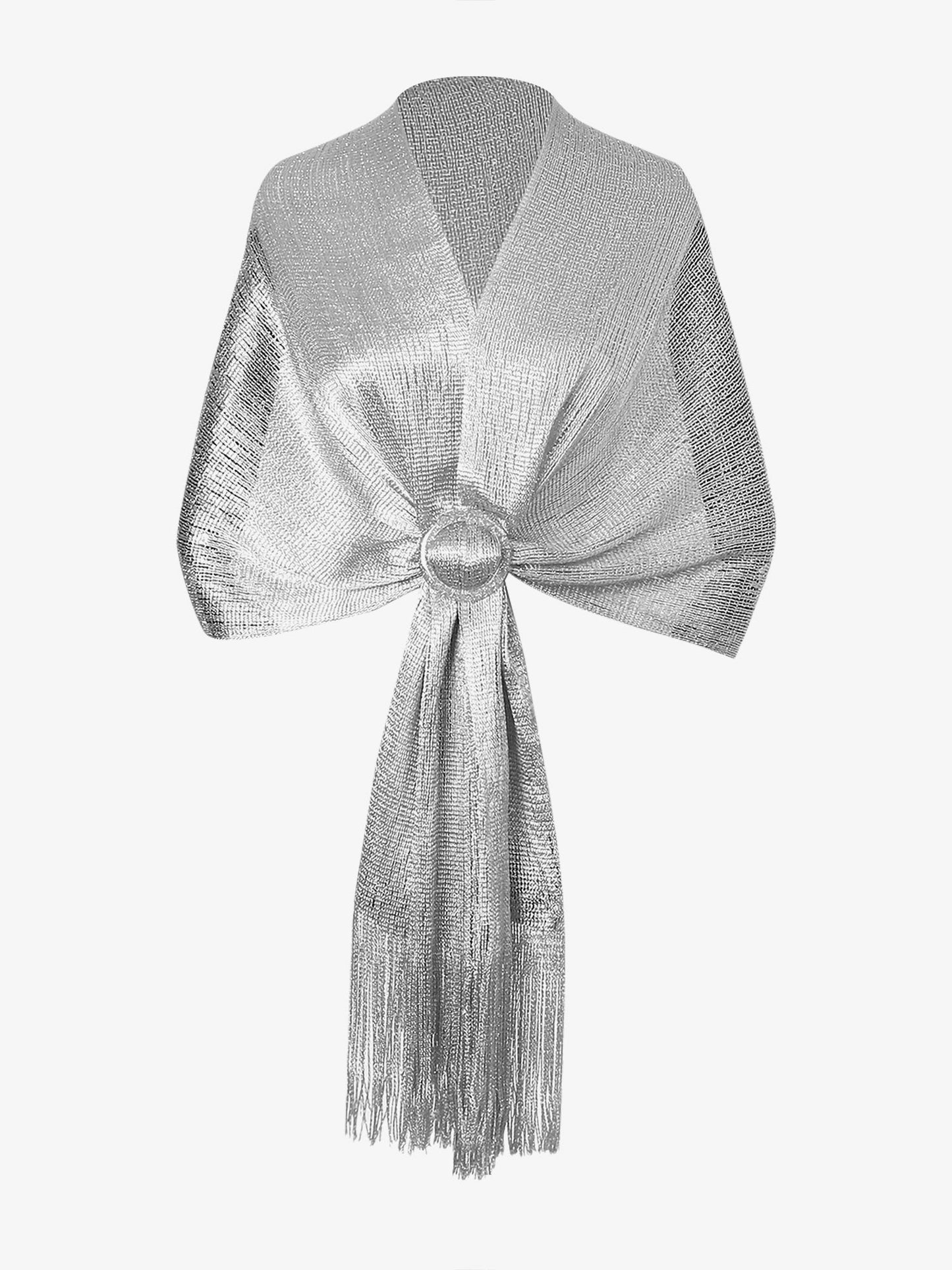 See Through Solid Color Tassel Long Scarf