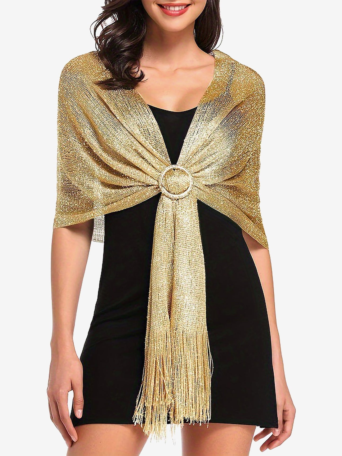 See Through Solid Color Tassel Long Scarf