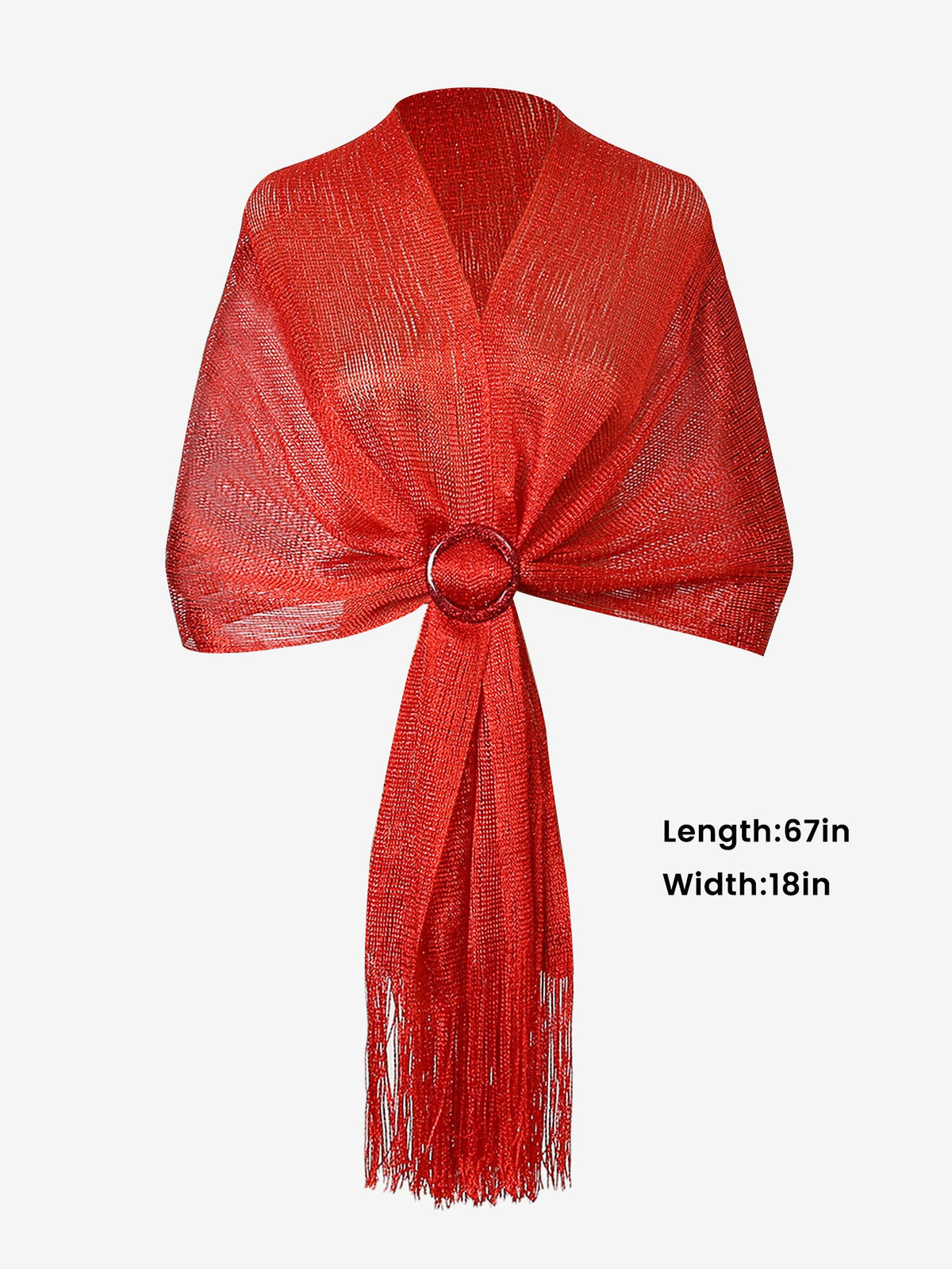 See Through Solid Color Tassel Long Scarf