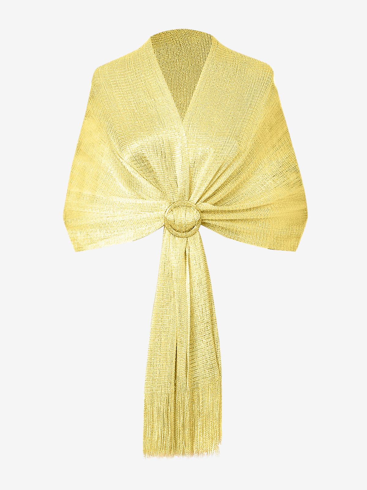 See Through Solid Color Tassel Long Scarf