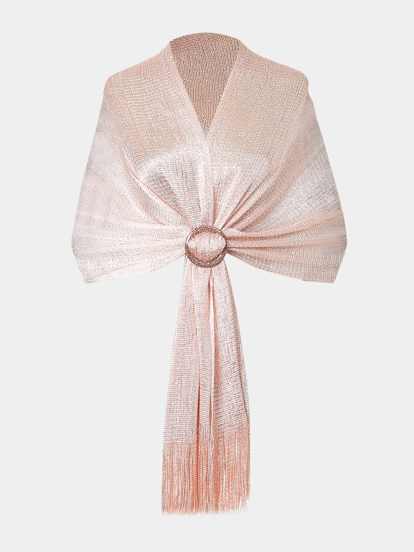See Through Solid Color Tassel Long Scarf