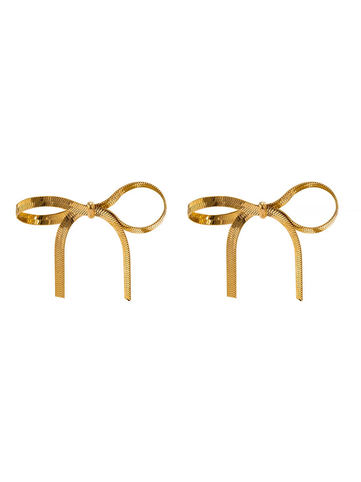 Alloy Faux Pearl Rhinestones Bow Shape Stud Earrings