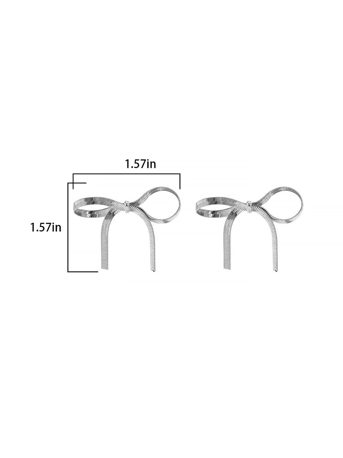 Alloy Faux Pearl Rhinestones Bow Shape Stud Earrings