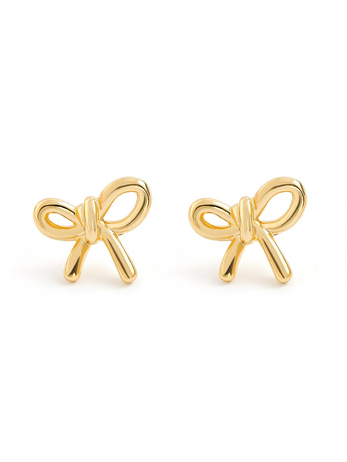 Alloy Faux Pearl Rhinestones Bow Shape Stud Earrings