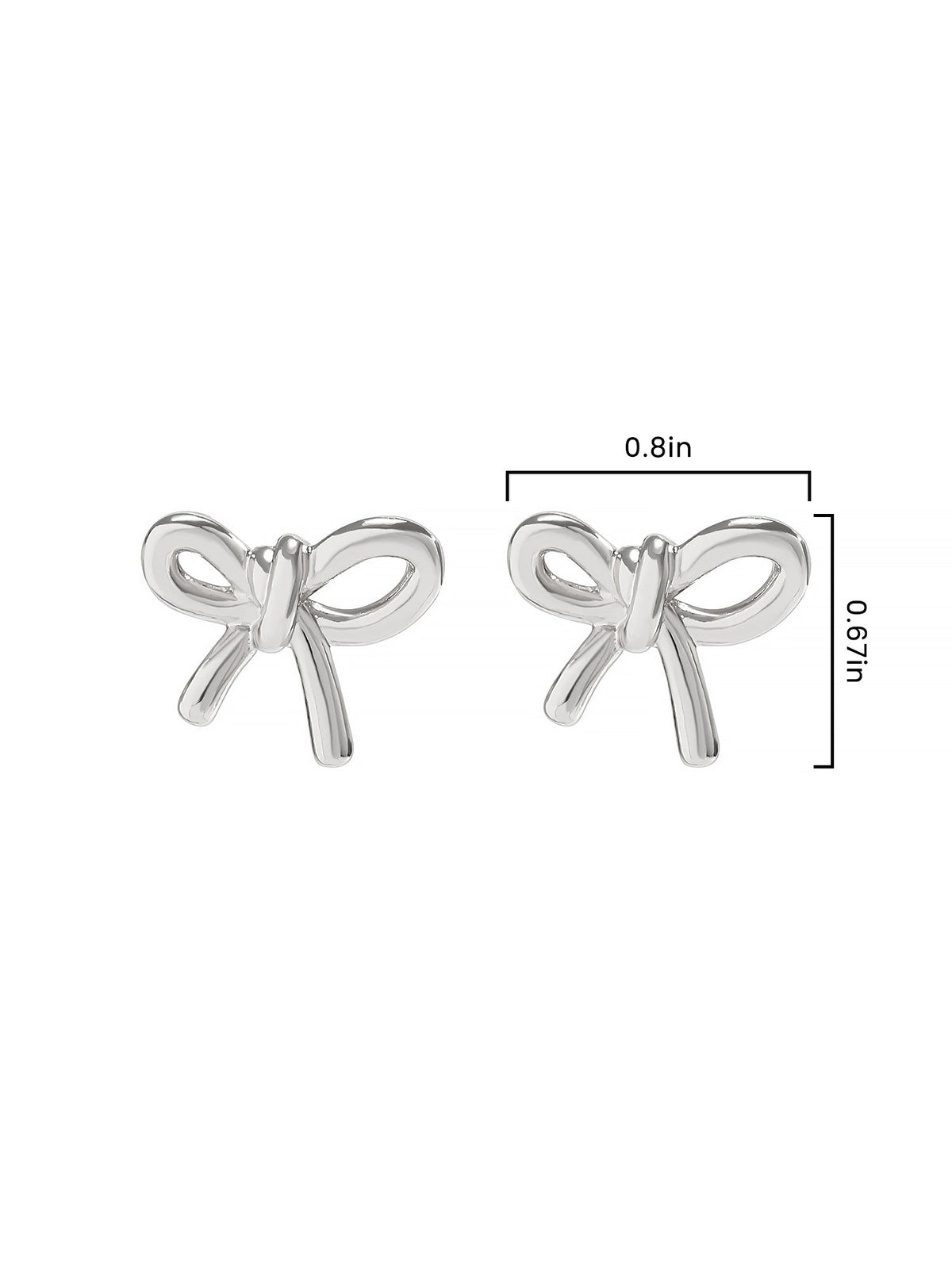 Alloy Faux Pearl Rhinestones Bow Shape Stud Earrings