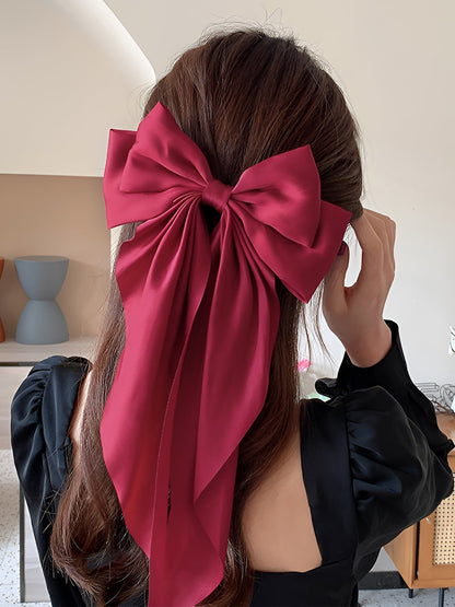 Retro 90s Style with Oversized Design Satin Party and Vintage-Themed Events Hair Accessories