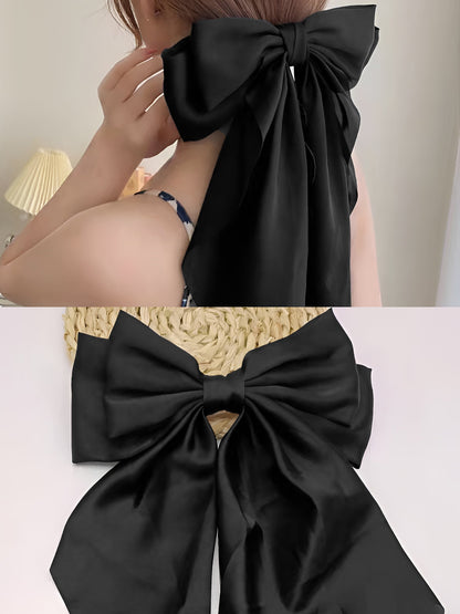 Retro 90s Style with Oversized Design Satin Party and Vintage-Themed Events Hair Accessories