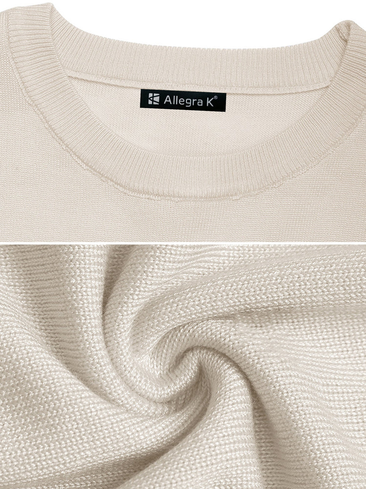 Long Sleeve Solid Color Crew Neck Knitted Sweater