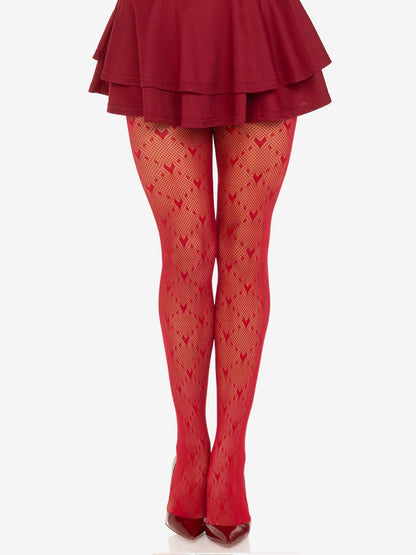 2 Pairs Heart Pattern Stockings Pantyhose