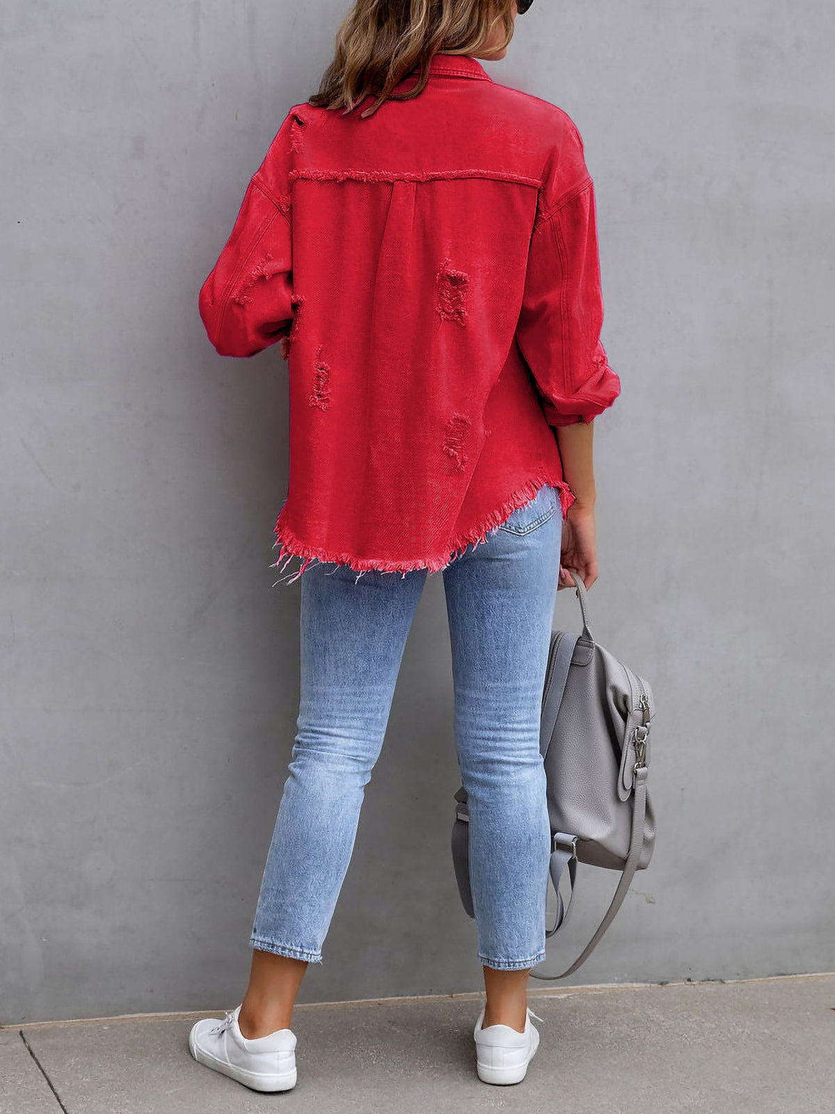 Long Sleeves Button Down Denim Jean Jacket