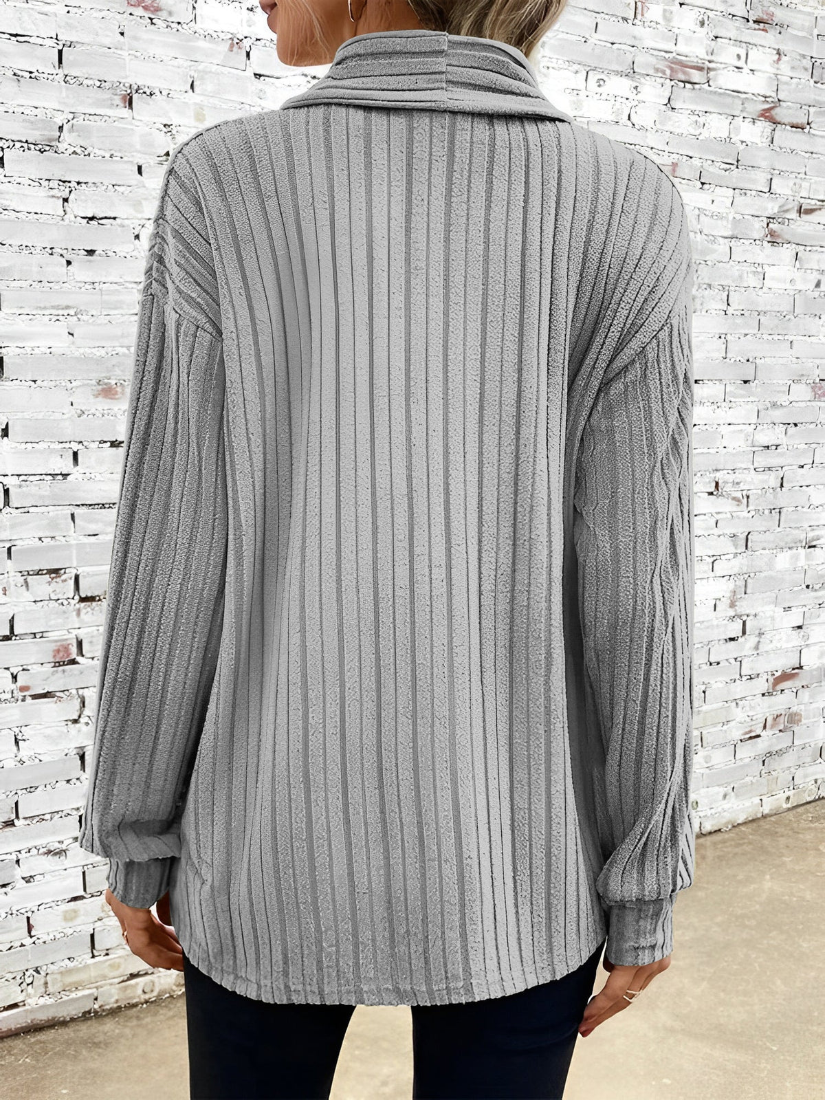 Long Sleeve Solid Color Open Front Cardigants