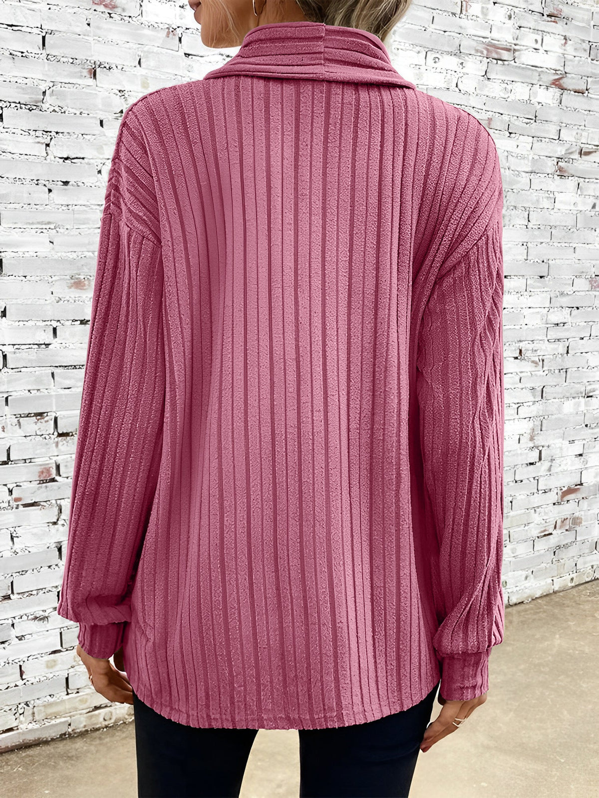 Long Sleeve Solid Color Open Front Cardigants