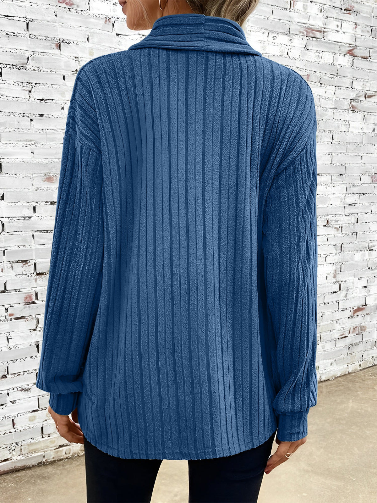 Long Sleeve Solid Color Open Front Cardigants