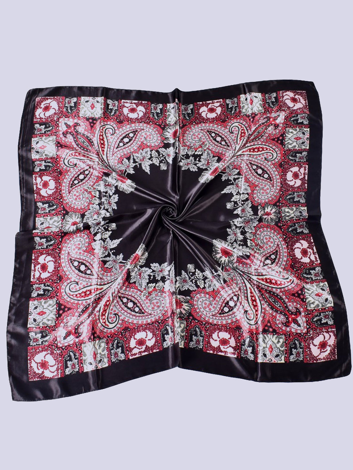 Boho Paisley Print Floral Large Square Scarf