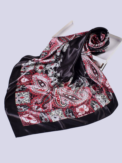 Boho Paisley Print Floral Large Square Scarf