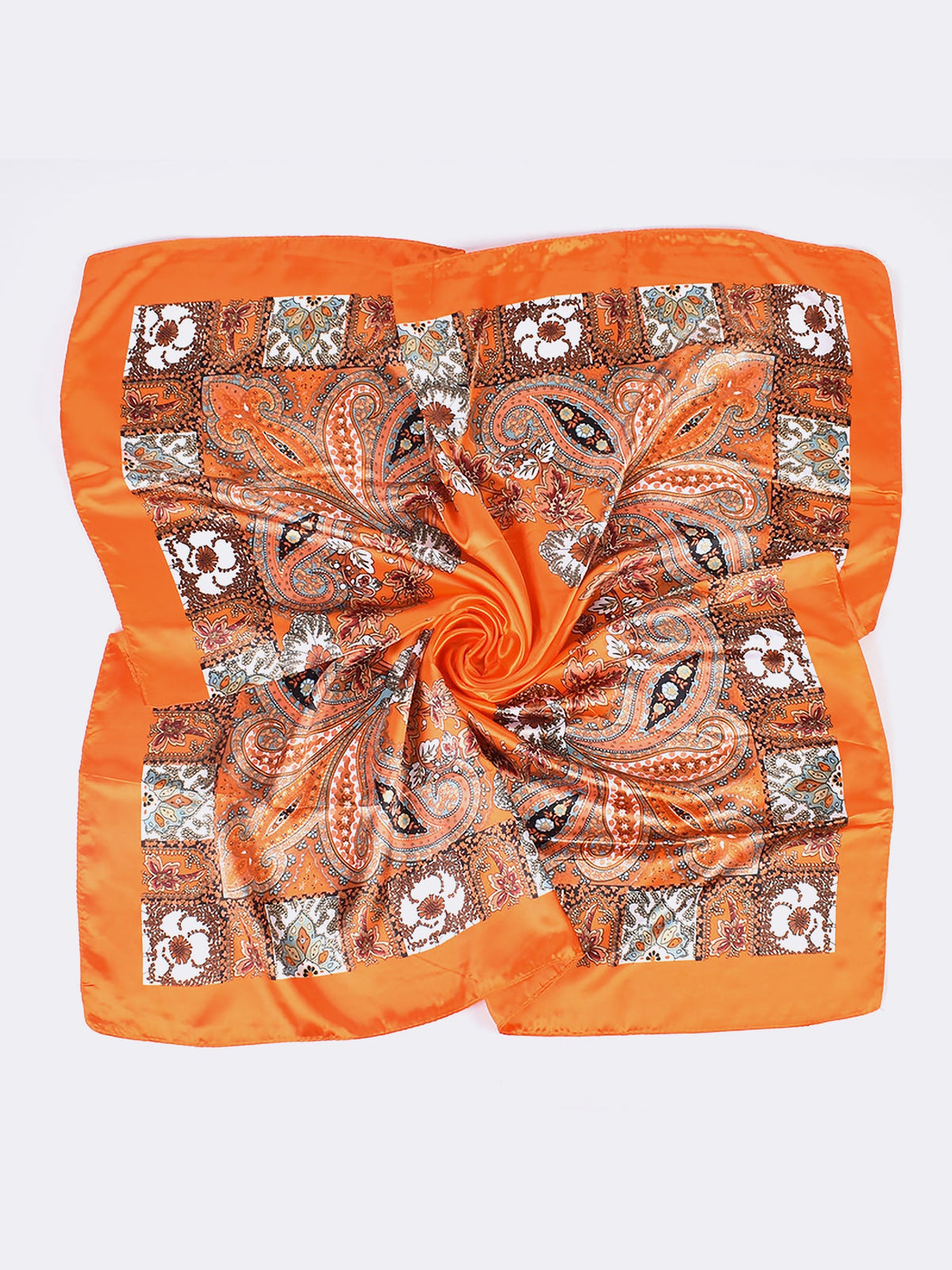 Boho Paisley Print Floral Large Square Scarf