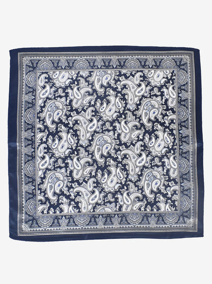 Boho Paisley Print Satin Square Scarf