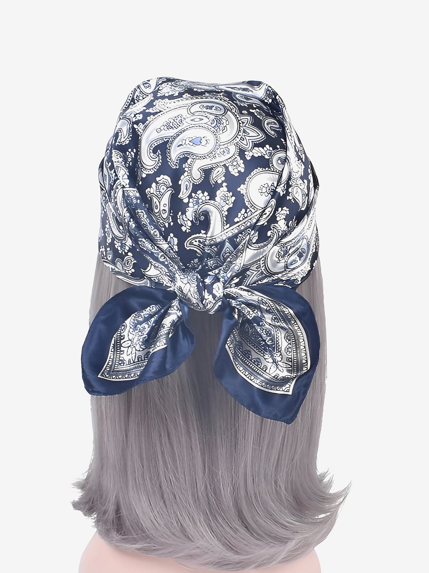 Boho Paisley Print Satin Square Scarf