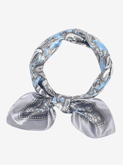 Boho Paisley Print Satin Square Scarf