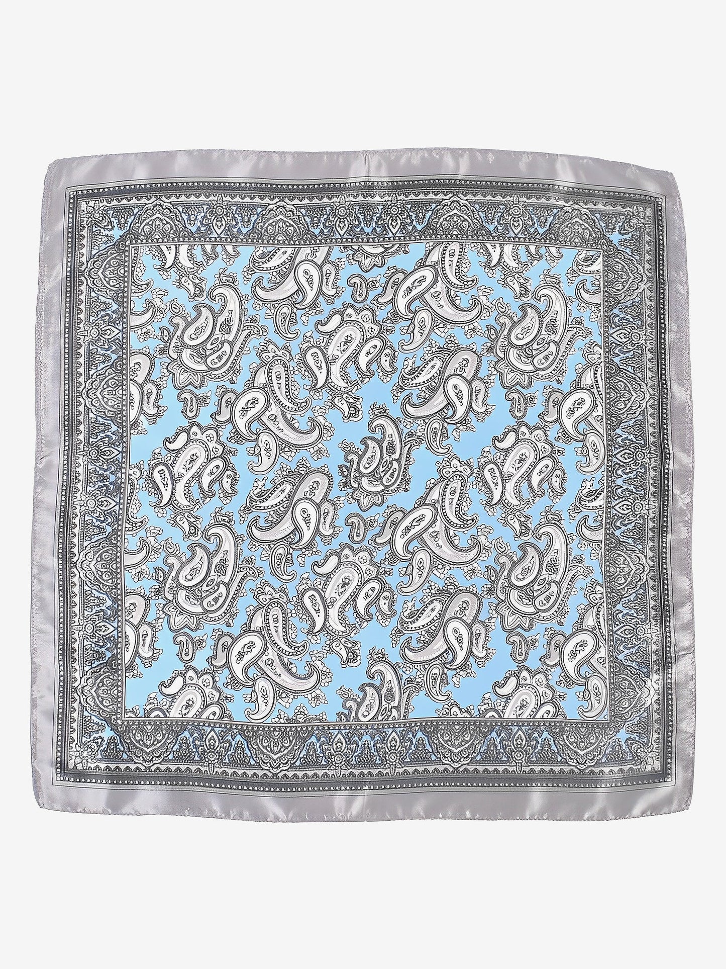 Boho Paisley Print Satin Square Scarf