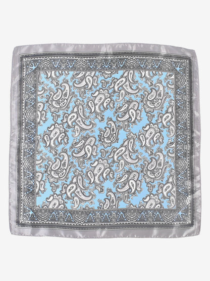 Boho Paisley Print Satin Square Scarf