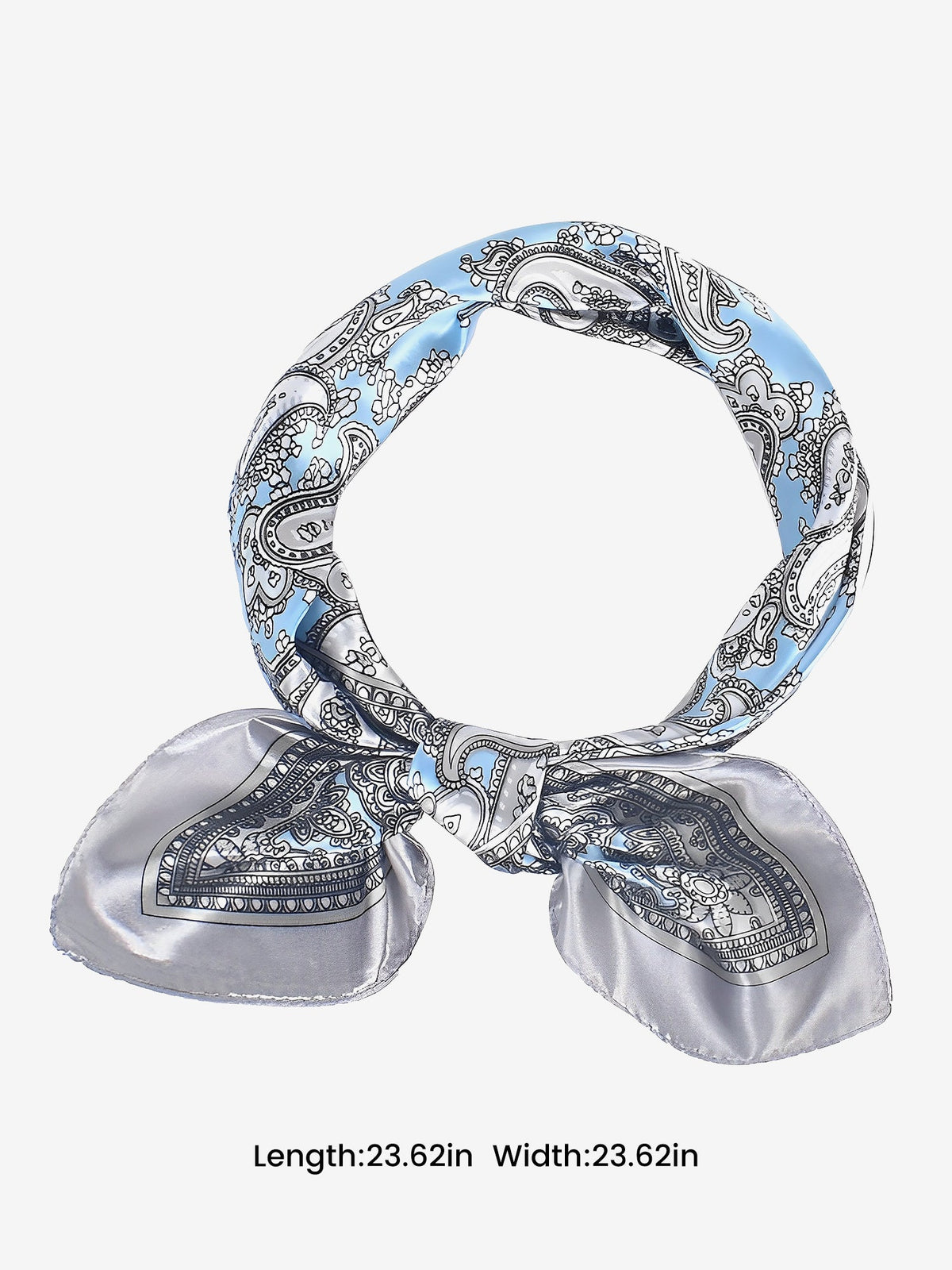 Boho Paisley Print Satin Square Scarf