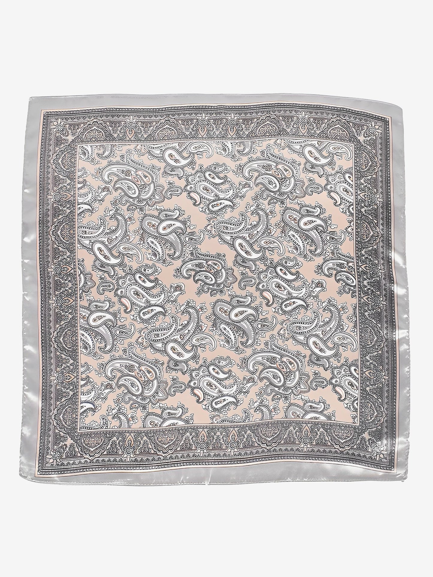 Boho Paisley Print Satin Square Scarf