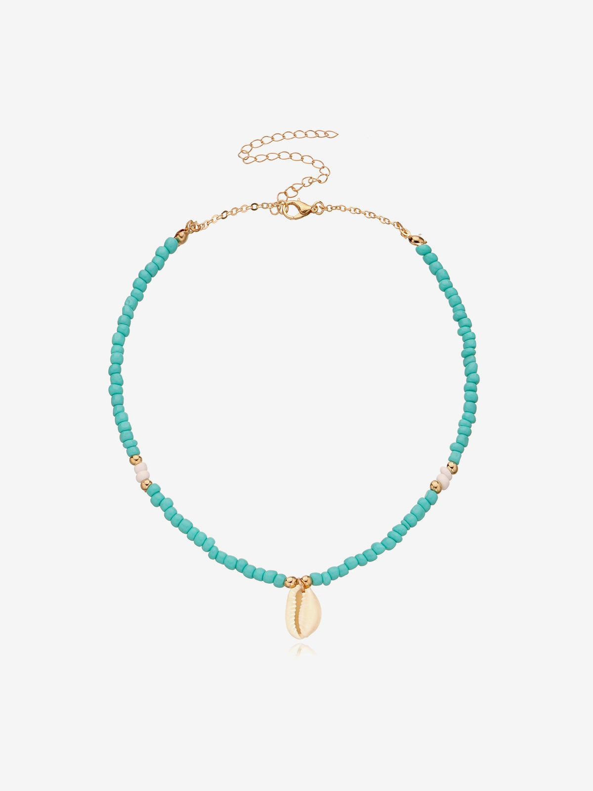 Ocean Style Simple Shell Pendant Beaded Necklace