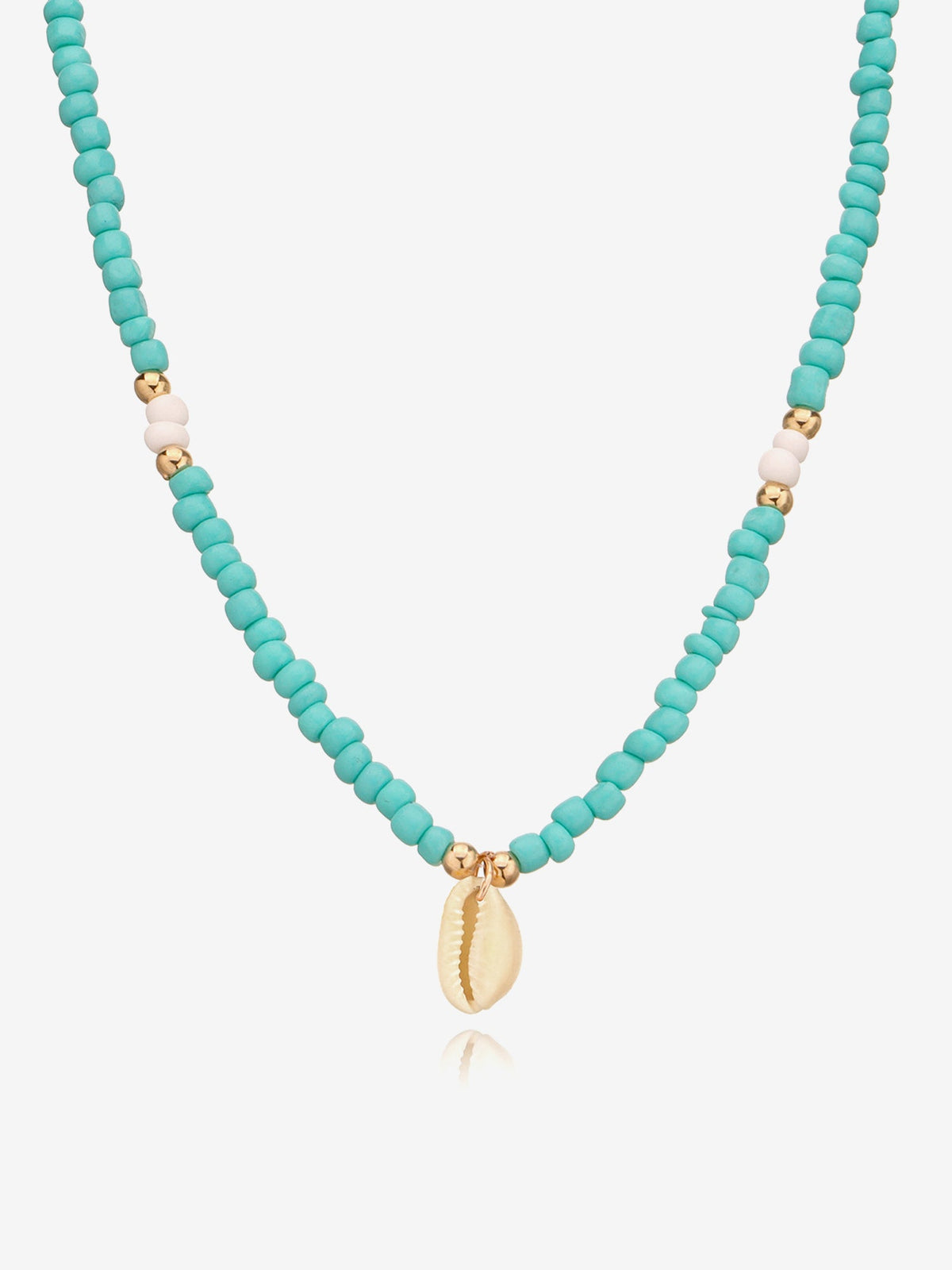 Ocean Style Simple Shell Pendant Beaded Necklace