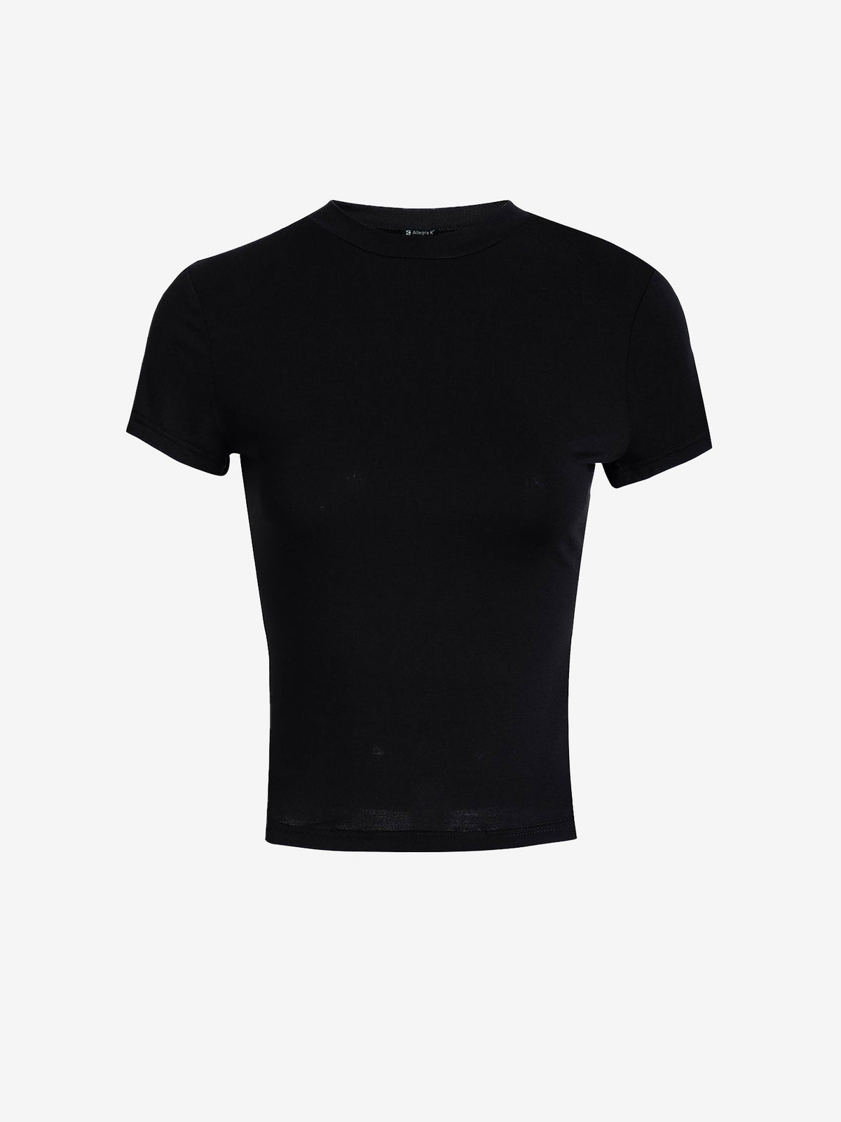 Y2K Style Solid Color Crew Neck Short Sleeve T-Shirt