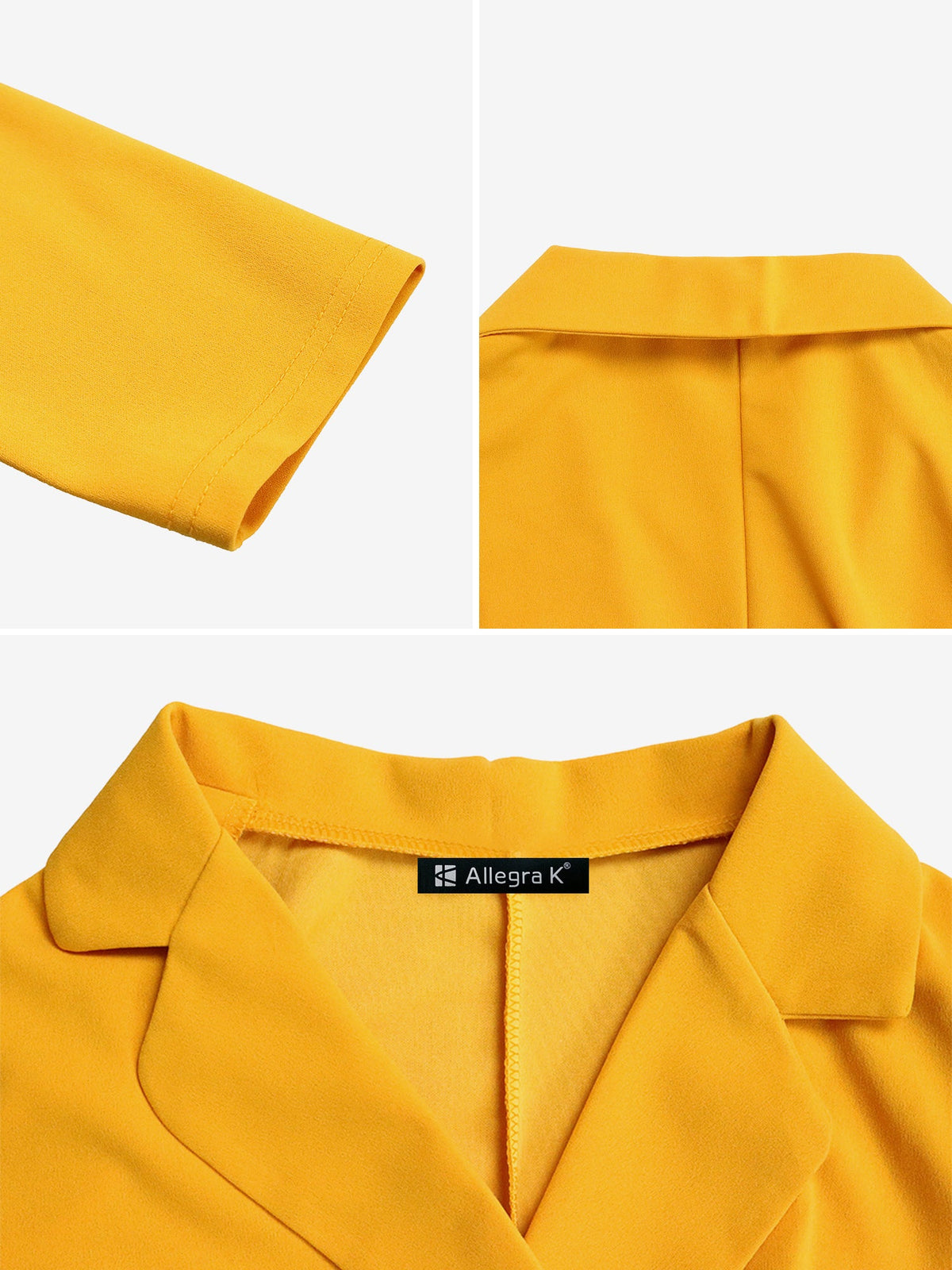 Tailored Pleats & Cinched Waist Notched Lapel Tie Waist Pleated Office Chic Blazer Dress