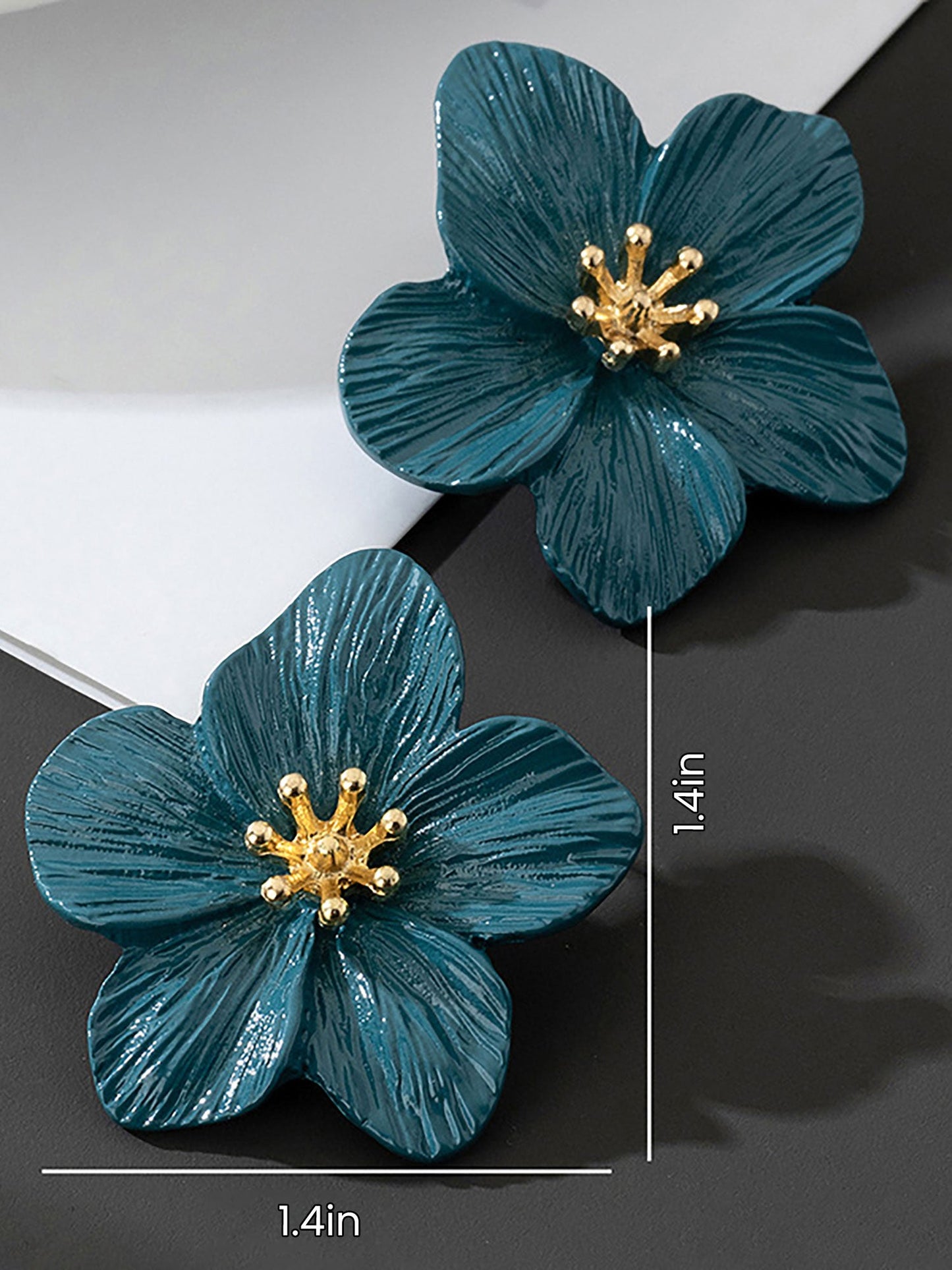 Alloy Flower Shape Stud Earrings