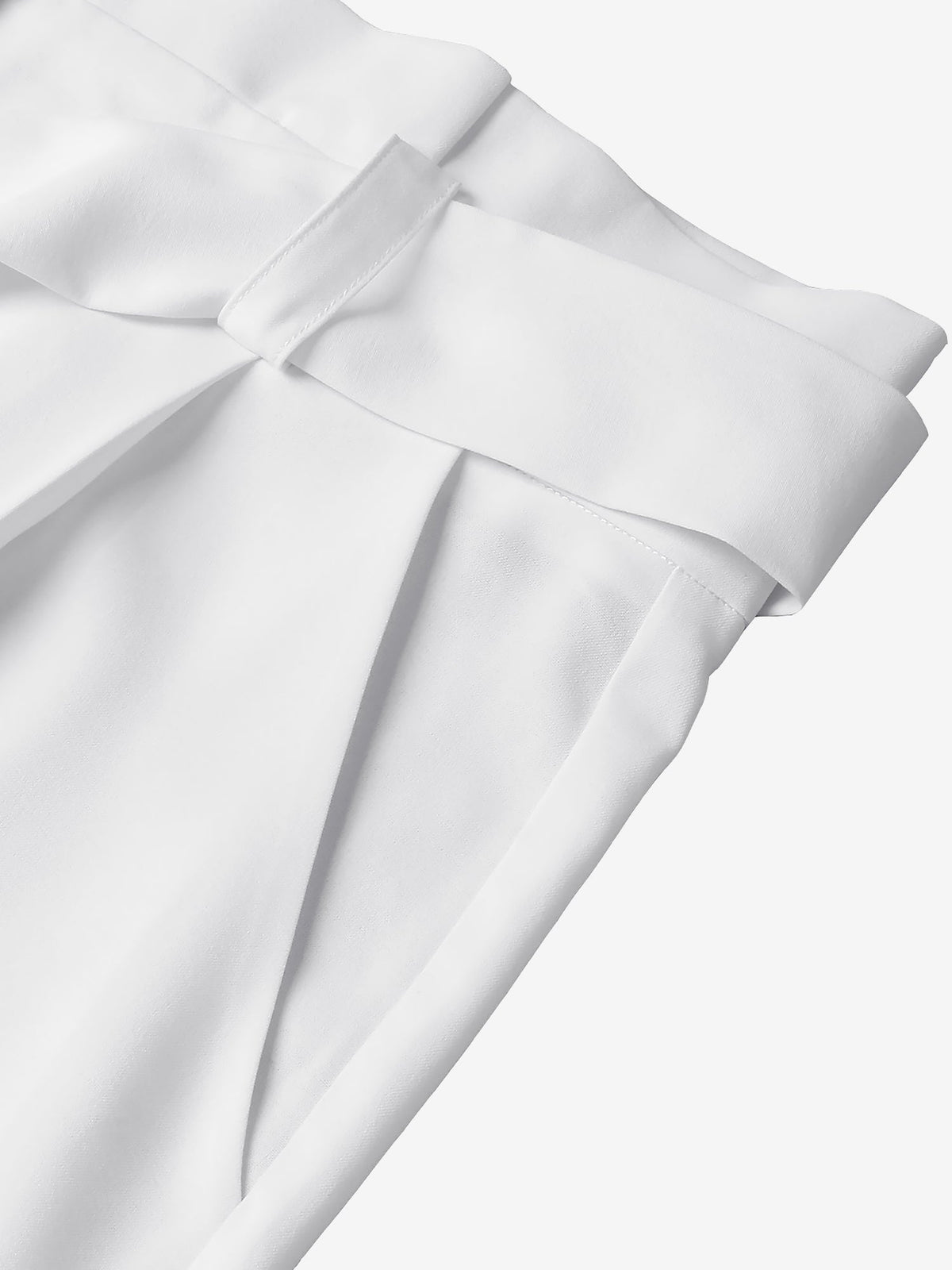 Wide Leg Tie Waist Versatile Paper Bag Pants