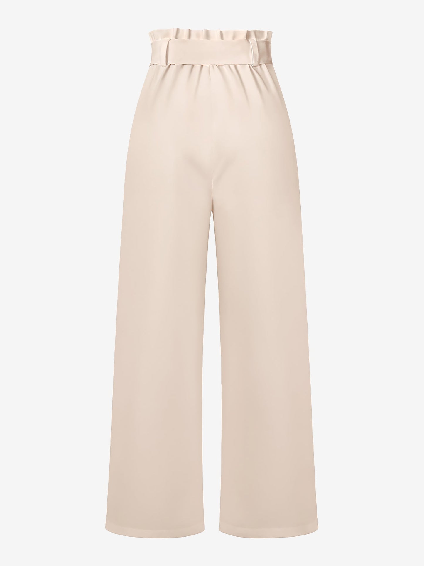 Wide Leg Tie Waist Versatile Paper Bag Pants