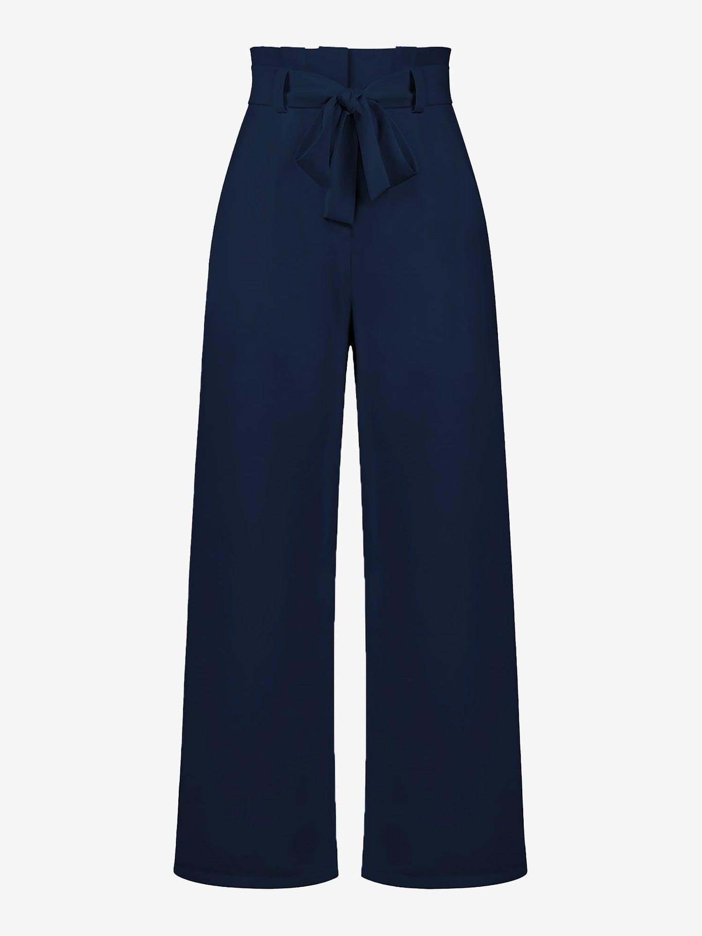 Wide Leg Tie Waist Versatile Paper Bag Pants