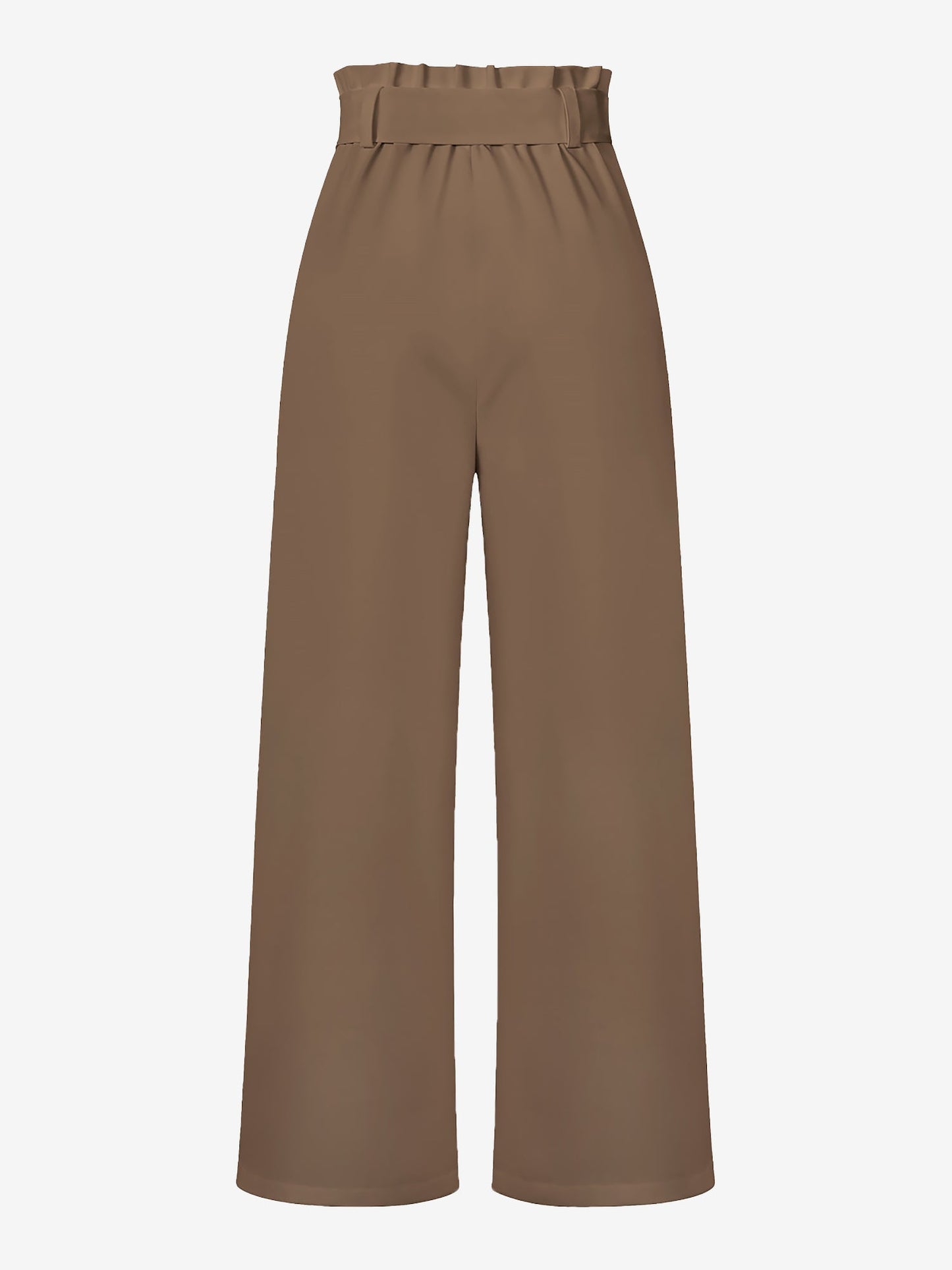 Wide Leg Tie Waist Versatile Paper Bag Pants