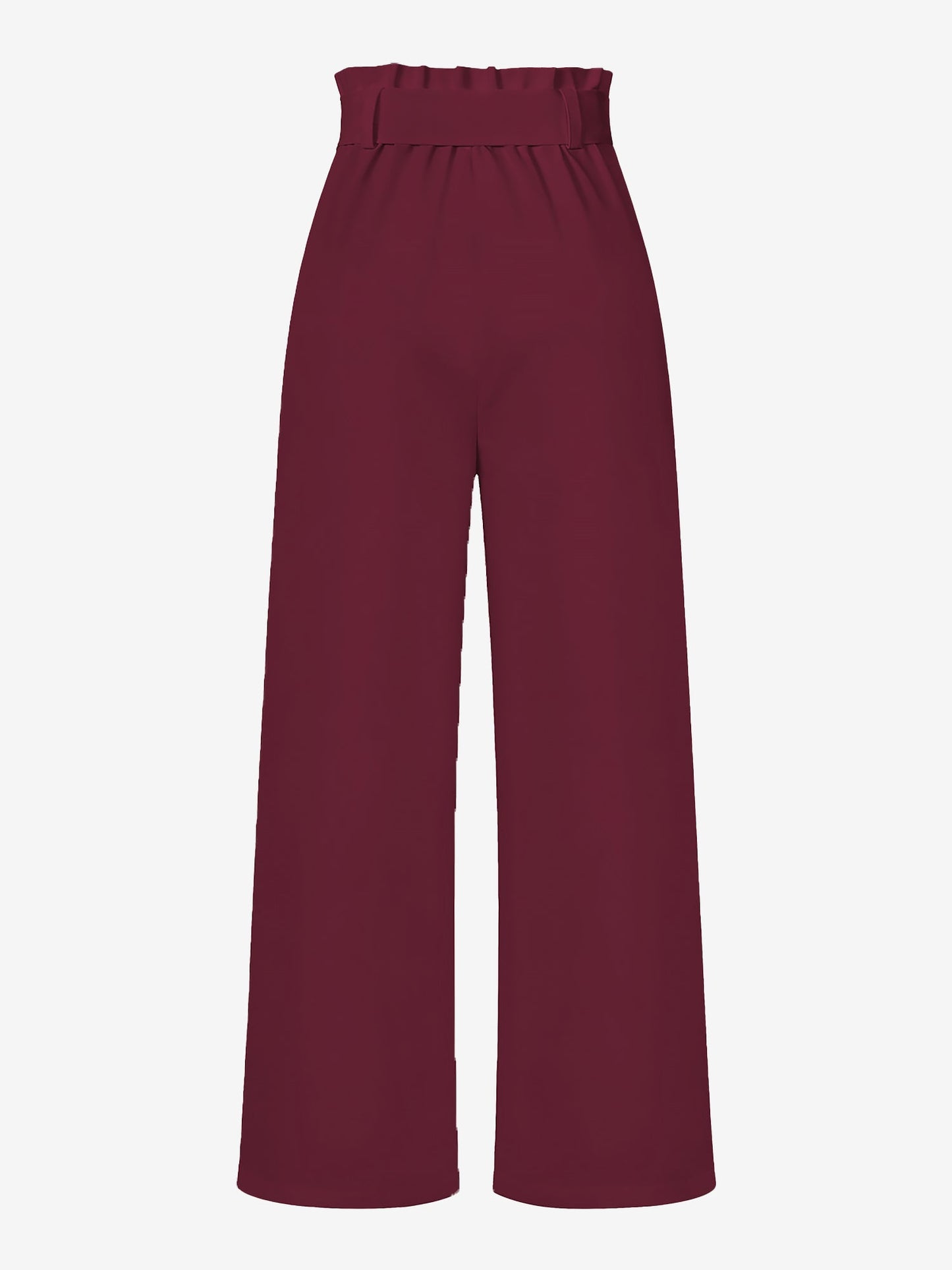 Wide Leg Tie Waist Versatile Paper Bag Pants
