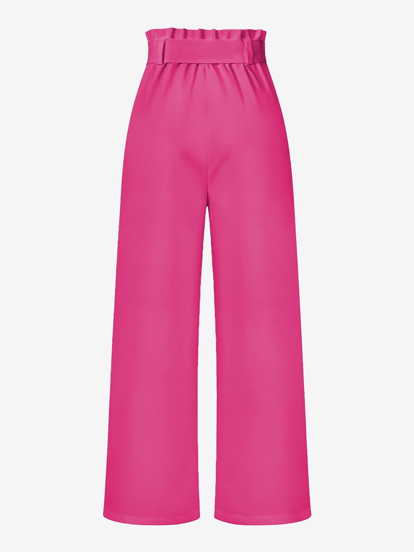Wide Leg Tie Waist Versatile Paper Bag Pants