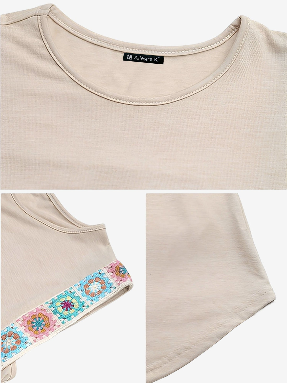 Embroidery Boho Sleeveless Casual Blouse