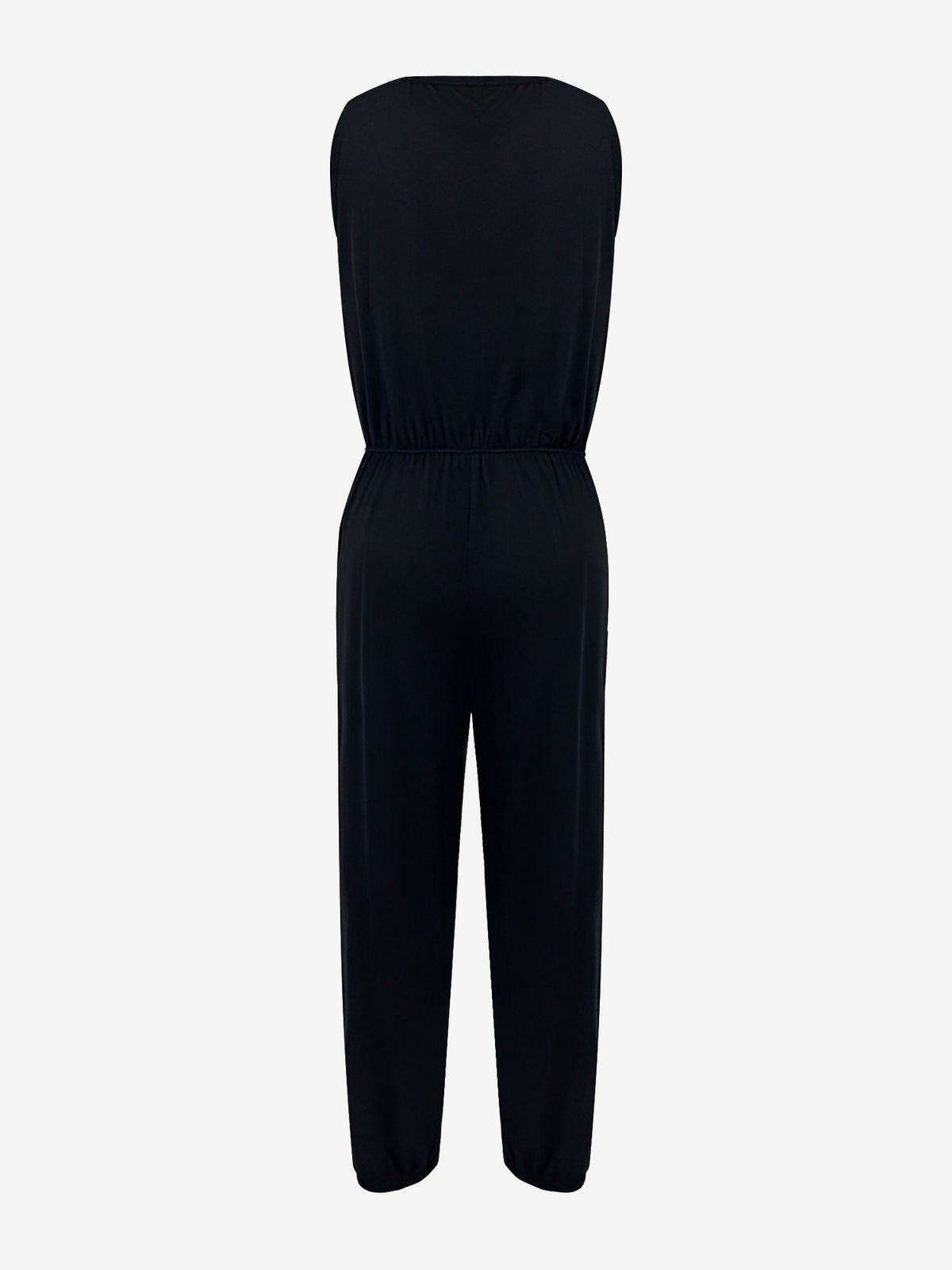 All-in-One with Utility Pockets & Adjustable Waist Sleeveless Zipper Drawstring Waist Pocketed Jumpsuits