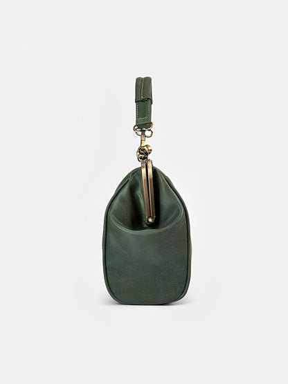 Faux Leather Handbag Crossbody Clasp Closure Bag