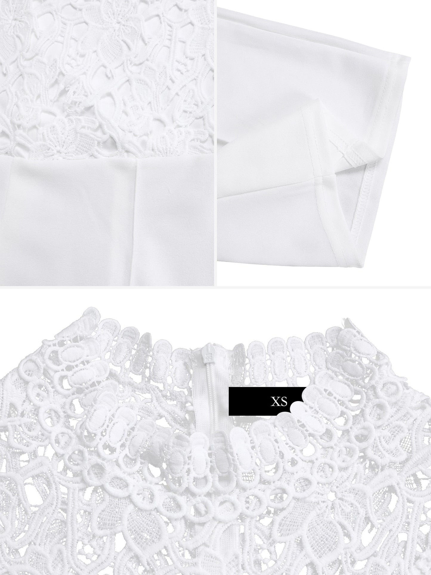 Lace Hollow Short Sleeves High Waist Straight Legs Jumpsuits