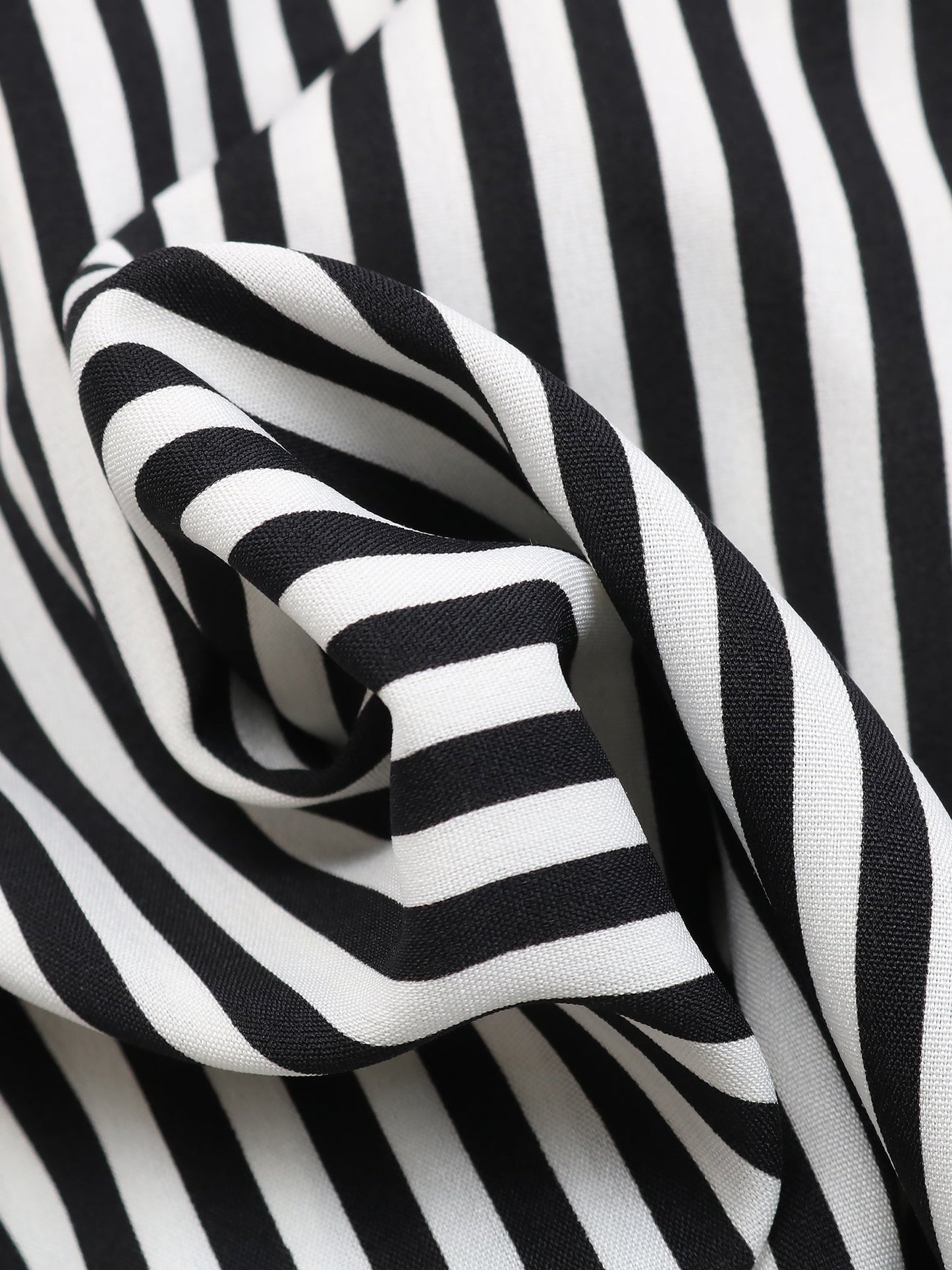 Striped Notch Neck Ruffled Cap Sleeves Blouse