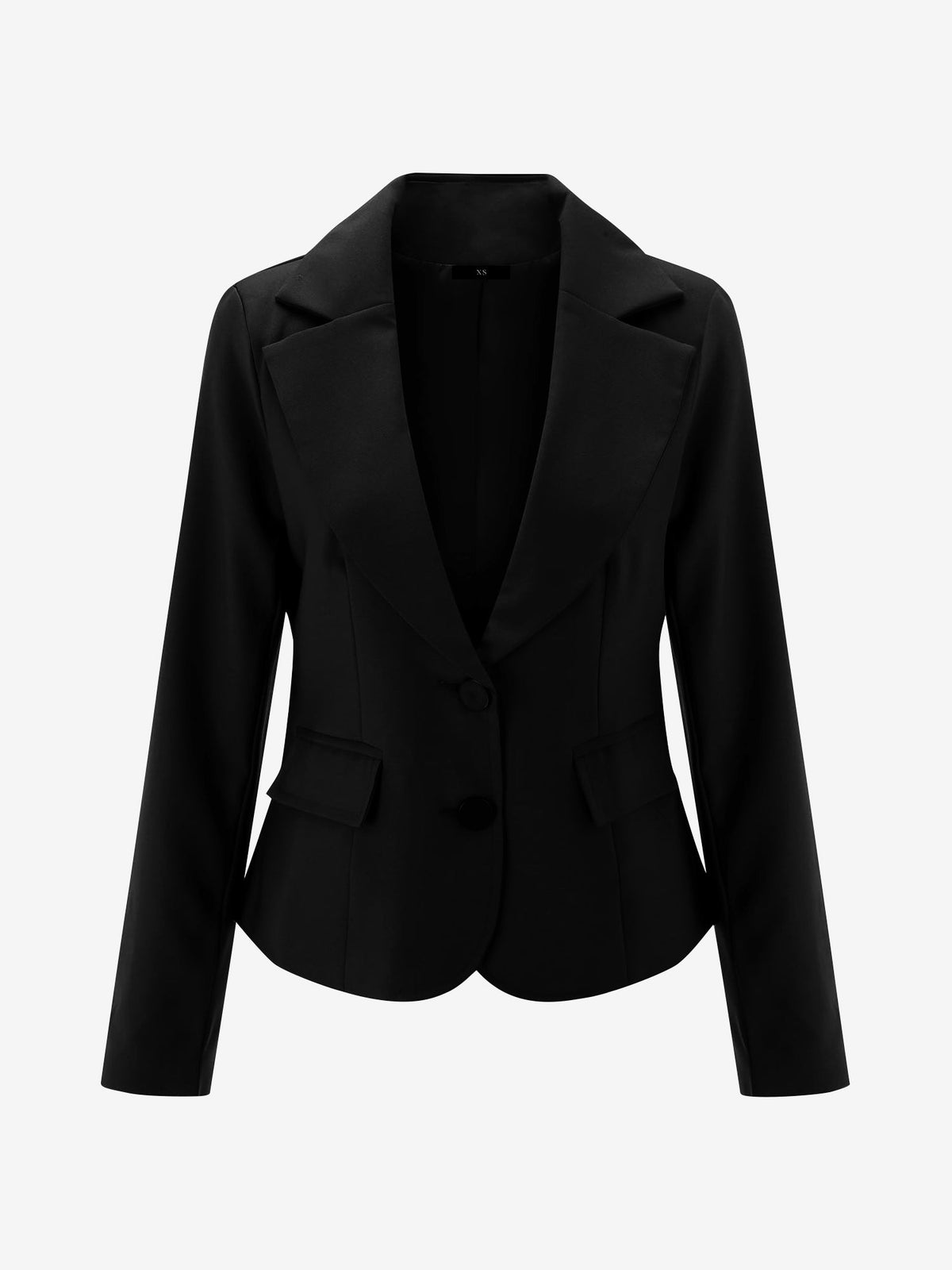 Slim Fit Blazer with Notched Lapel - Tailored Long Sleeve Workwear Jacket